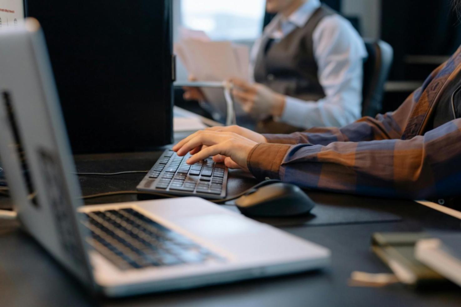 Brand identity design workspace